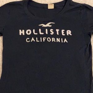 Small Navy Blue Hollister U-Neck Shirt